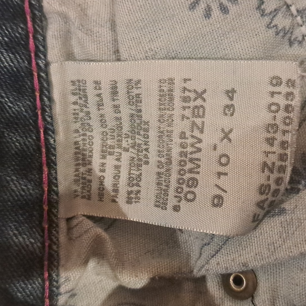 010  Wrangler Dark Blue With Cute Pink Accents Straight Leg Women's Jeans - Picture 8 of 8